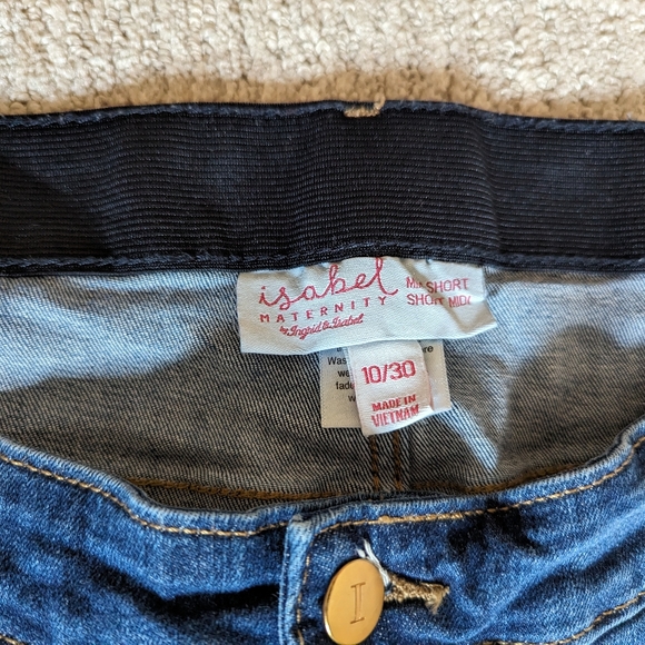 Under Belly Destruction Midi Maternity Jean Shorts - Isabel Maternity - Picture 4 of 4